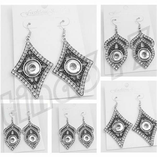 Fashion alloy Button earrings Newest Retro-style Hollowing out Earrings Newest geometric shape decorative Earrings T9C0038