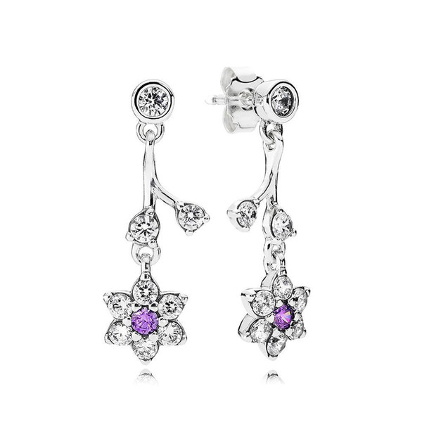 CHAMSS 100% 925 Sterling Silver 290691ACZ Charms Bead Earrings Ear Studs Vintage Original Wedding Jewelry Wholesale