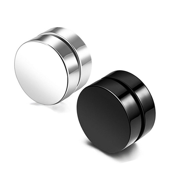 Titanium Stainless Steel Magnet Stud Earrings No Hole Ear Clip Fashion Punk Jewelry for Men Women Drop Ship 350078