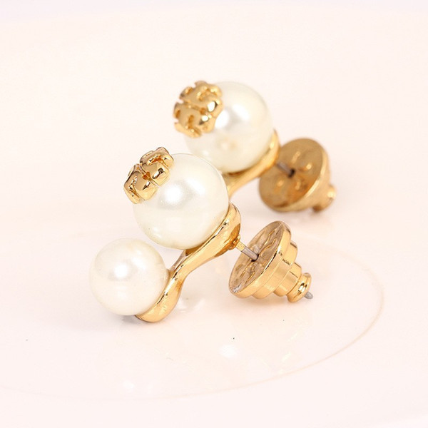 French Earrings Ear Studs For Lady Enamel Pearl Luxury Jewelries Top Quality Pop Accessories New Arrival Wholesale L18101106