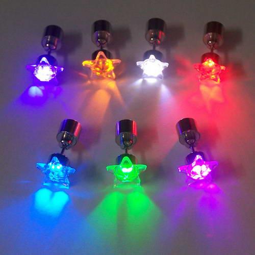 200pcs Flash earrings Hairpins Strobe LED ear ring Lights Strobe party items Magnets Fashion