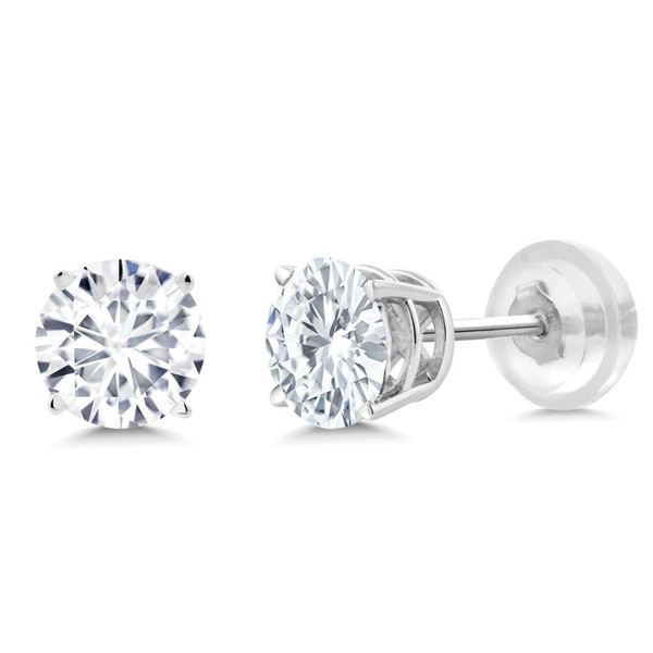 IGI Certified 1.00 cttw Round Cut 14K White Gold Lab-Grown Diamond Stud Earrings