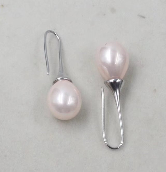 Pink Pearl Earrings South Sea shell pearl earrings