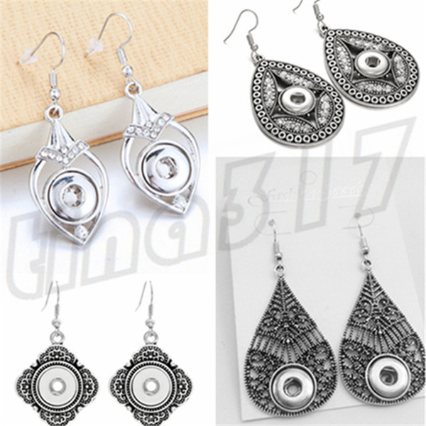 Fashion Button Pendant Earrings Retro Wind Alloy Hollowed-out Earrings various decorative Earrings T9C0037