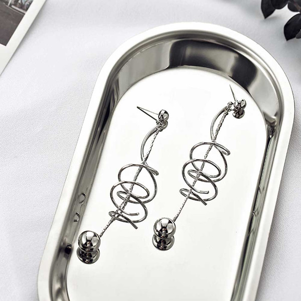 New Simple Women s Dexterous Extravagant Silver Earring Artificial Stainless Steel Style Fashion Party Gift