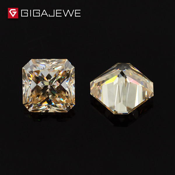 100% Real GIGAJEWE Genuine Yellowish Moissanite Stone Cushion Cut VS1 Clarity For Nice Pendant Free shipping