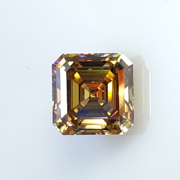 100% Real GIGAJEWE Brown color Big Size Asscher Cut Moissanite Loose GemStone By Excellent Cut Free Shipping