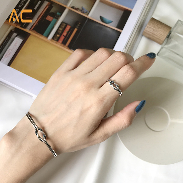 Latest design popular hot sale 925 sterling silver fashion knot design ring for women and men for gift and daily wearing
