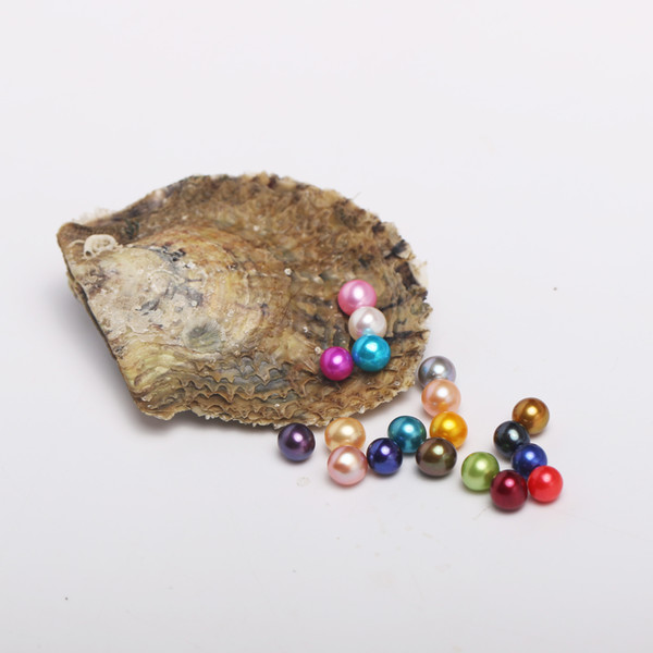 JNMM 50PCS/Lot Mixed Colors 11-13mm Saltwater Akoya Oyster with SINGLE Round Pearl high Grade Making for Friends Gifts