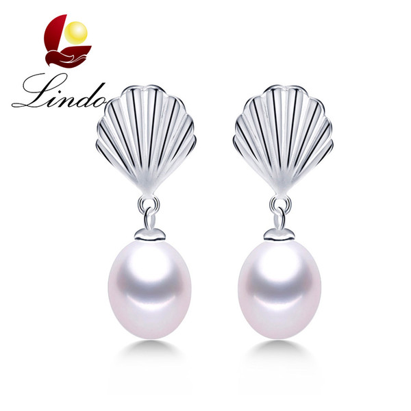 High Luster Natural Freshwater Pearl Drop Earrings For Women Fashion 925 Sterling Silver Anti Allergy Earrings New Jewelry