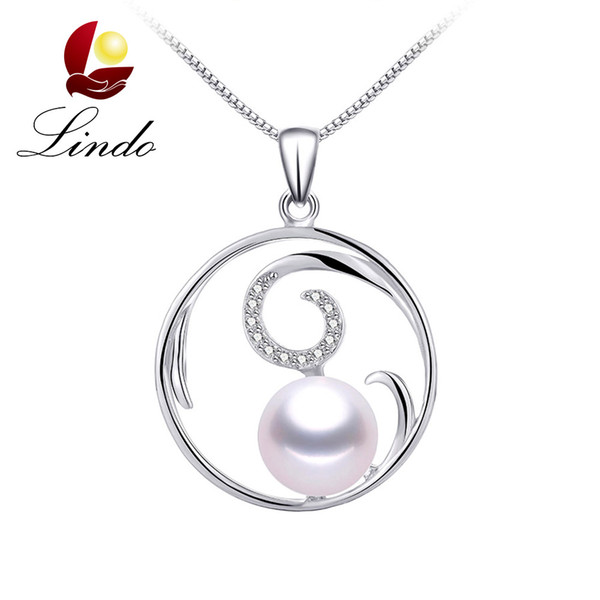 New Arrival 925 Sterling Silver Fine Jewelry 5A High Quality Genuine Pearl Pendant Necklace with Gift Box