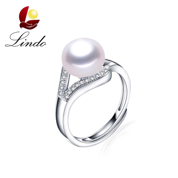 Hot Selling 925 Sterling Silver Ring for Women 5A High Quality Real Freshwater Pearl Jewelry with Gift Box