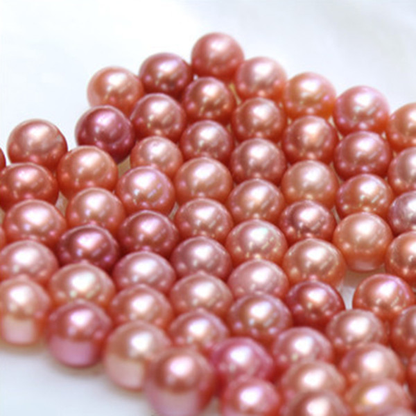 JNMM 20 Pcs/Lot 6-8mm Round Great Grade Undrilled Dark Red Pearl Bead Mixed Color for Women Jewelry Making Gift DIY