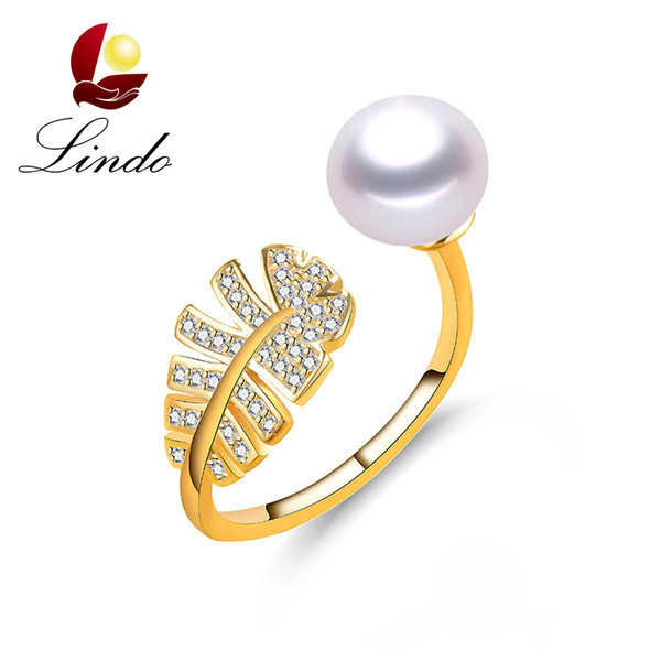 Almost No Defect 100% 5A Natural Pearl Fine Ring Elegant 925 Sterling Silver Crystal Jewelry with Gift Box