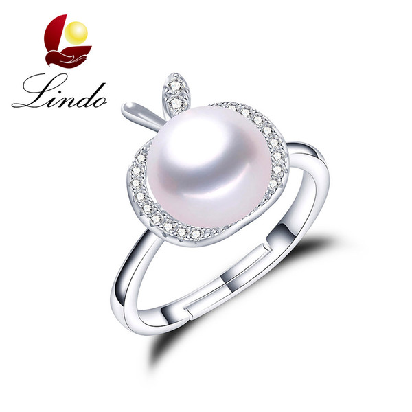 Trendy Design Apple Finger Ring  High Luster Natural Freshwater Pearl Fine Jewelry with Gift Box