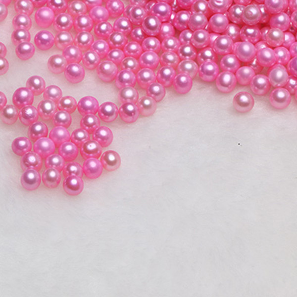 JNMM 20Pcs/Lot 6-7mm Pink Round Loose Freshwater Pearl Beads for Women Jewelry Making Gift DIY