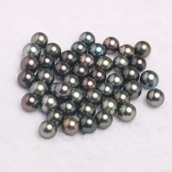 JNMM 1 Grain Natural Black Grey Tahitian Pearl with Grade 12-13mm Round Freshwater Pearl Suprise Gift for Woman