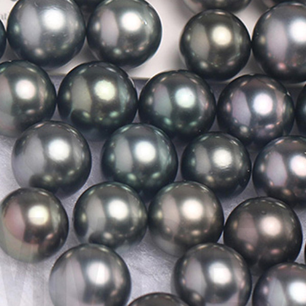 JNMM 1PC Jewelry Accessories Fashion Round Tahitian Pearls Beads 10-11 mm Black Seawater pearls for New Arrival