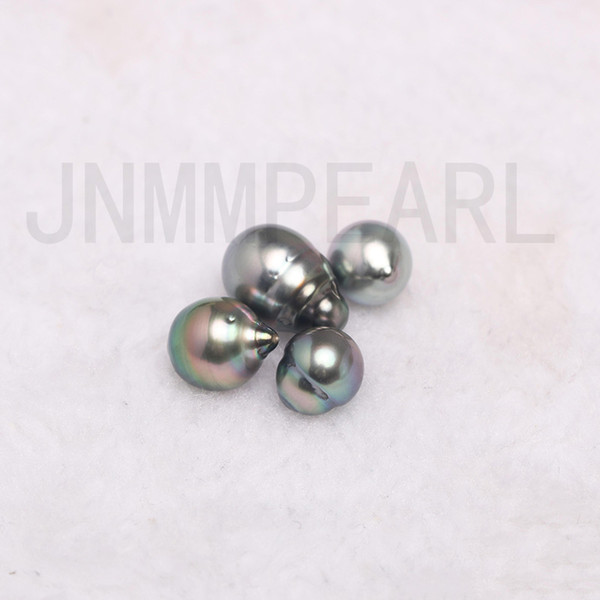 JNMM 1PC Graceful Jewelry Accessories Baroque Tahitian Pearls Beads 9-10 mm Natural Black Seawater Irregular pearls