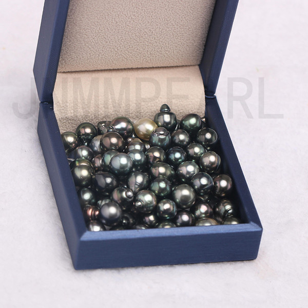 JNMM 1PC Jewelry Accessories Simple Baroque Tahitian Pearls Beads 9-10 mm Natural Black Seawater Irregular pearls