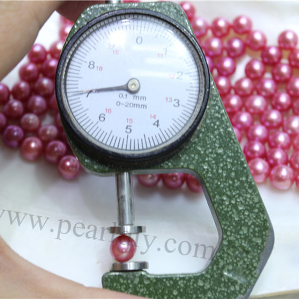 JNMM Dark Pink Round Great Grade Violet Loose Freshwater Pearl Beads undrilled 60Pcs/Lot 6-7mm for Women Jewelry Nature Color