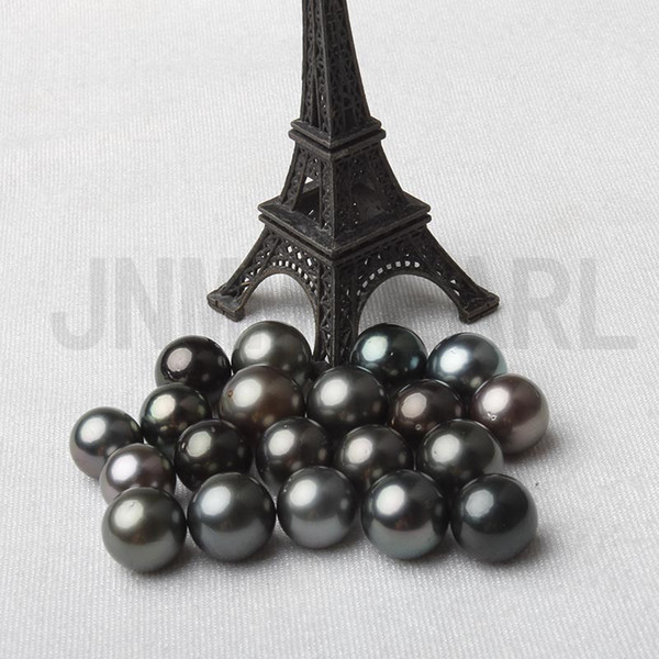 JNMM Jewelry Accessories AKOYA Pearls Beads 10-14 mm Natural Black Tahitian Round pearls for Surprise New Arrival