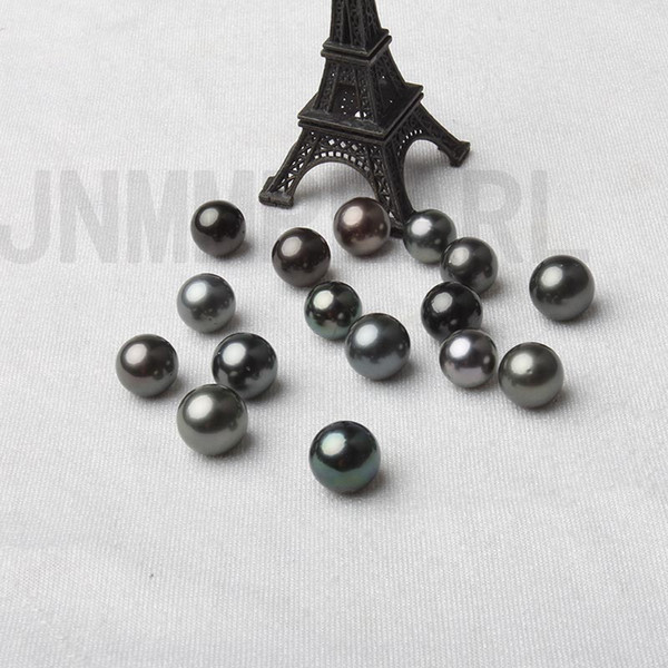 JNMM Graceful AKOYA Pearls Beads 10-14 mm Natural Black Tahitian Round pearls for Surprise New Arrival