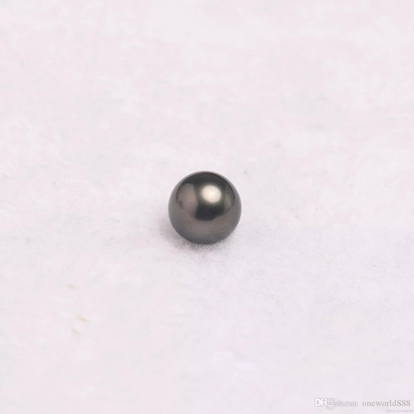 JNMM 1 Grain Natural Black Grey Tahitian Pearl with Grade 11-12mm Round Freshwater Pearl Beautiful Beads for Women