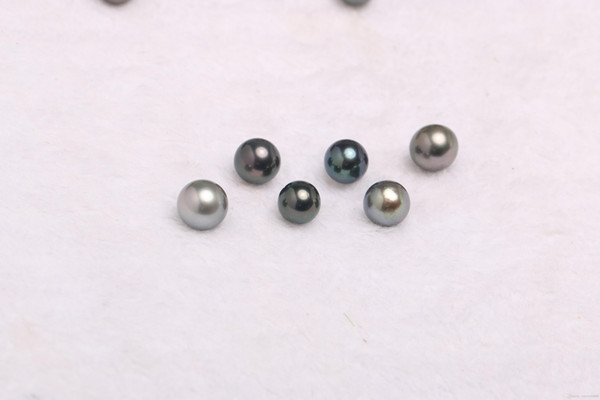 JNMM 5PCS Jewelry Accessories Tahitian Pearl 10-11mm Black Grey Real Round Wholesale Natural Seawater Pearl Hot Sale Gifts for Women