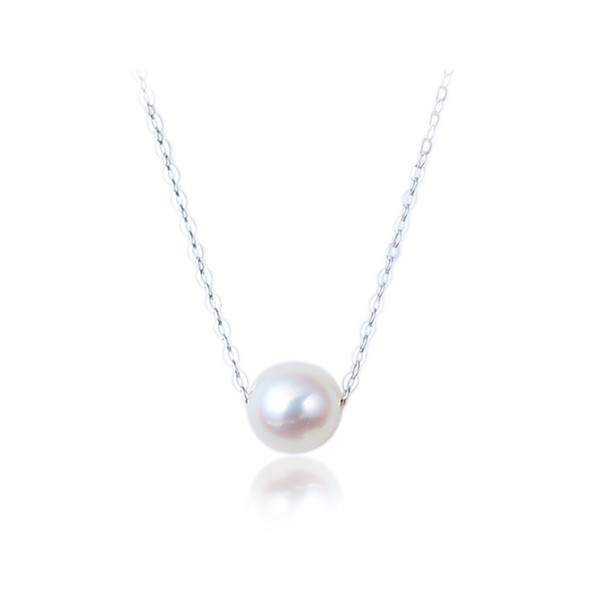 New Sterling Silver 925 Jewelry Natural Freshwater Pearl Necklaces For Women Wedding Party Gifts Femme Collar Choker Necklace