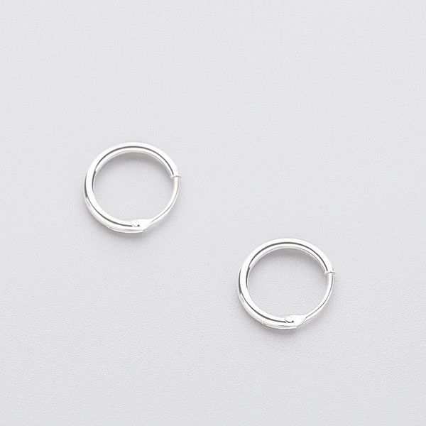 New Simple Geometric Round Hoop Earrings For Women Birthday party Gifts 100% 925 Sterling Silver Jewelry Gift