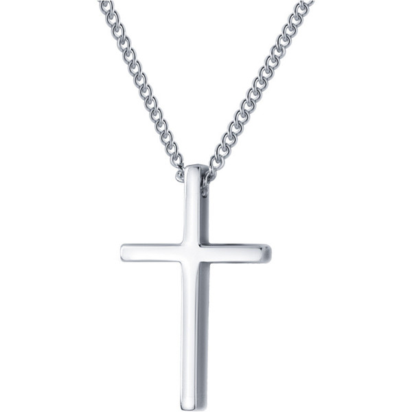 925 Sterling Silver Tiny Cross Necklace&Pendant For Women Lovers Gifts Fine Jewelry 40CM Chain Bib Choker Necklaces