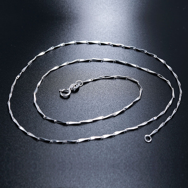 40cm/45cm Solid Silver Necklaces For Women Fashion High Quality 925 Sterling Silver Link Chains Jewelry for DIY