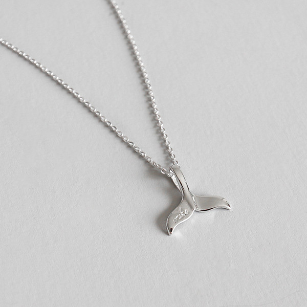 New Simple 925 Sterling Silver Iruka Dolphin Pendant Necklaces For Women Students Kolye Silver 925 Jewelry Wedding Party Gifts