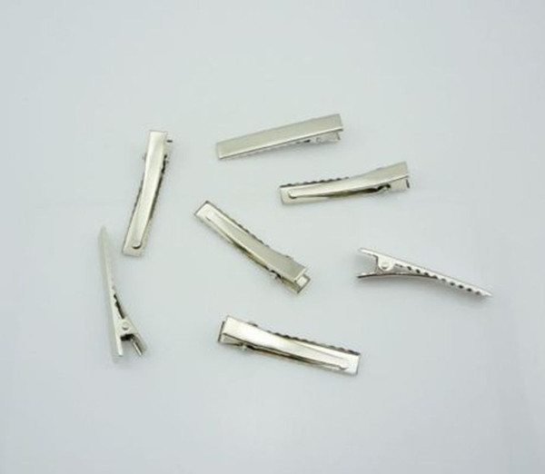 300pcs/lot Wholesale Single Prong Alligator Aligator Clips Hair Bows Metal Clips Free shipping 31x6mm