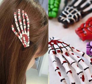 50pcs size 4 * 7cm skull claw hairpin skeleton hand hair clips /Lolita/Rockabilly/Goth /clip mixed colors