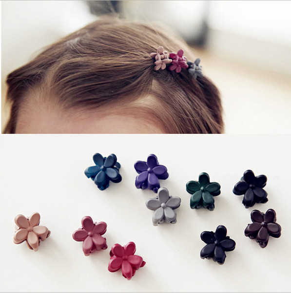 Children's hair ornaments lovely frosted flower mini hairpin