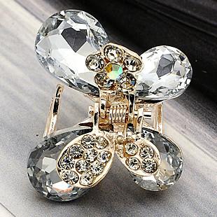 2013 fashion accessories accessories rhinestone small hair claw crystal butterfly gripper paw hair accessory hair accessory