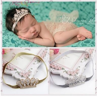 Baby Infant Luxury Shine diamond Crown Headbands girl Wedding Hair bands Children Hair Accessories Christmas boutique party supplies gifts