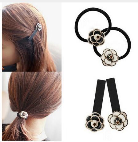 Fashion Girls Lady Lovely Flower Camellia Headwear Headband Hairpin Elastic Hair Clip