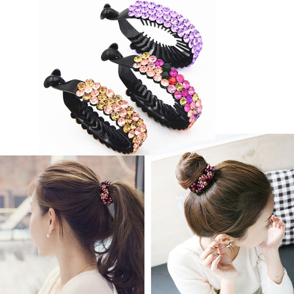 Hot Hair Accessories Women Hair Claws Headwear Rhinestone Crystal Hairpin Bird Nest Floral Twist Comb Hair Clip