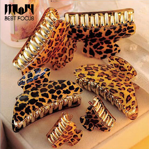 MLJY Leopard Claw Clip 4 Size Headwear Fashion Accessories Contracted Hair Vertical for Women Jewelry Crab Hair Ornaments 20 pcs/lot