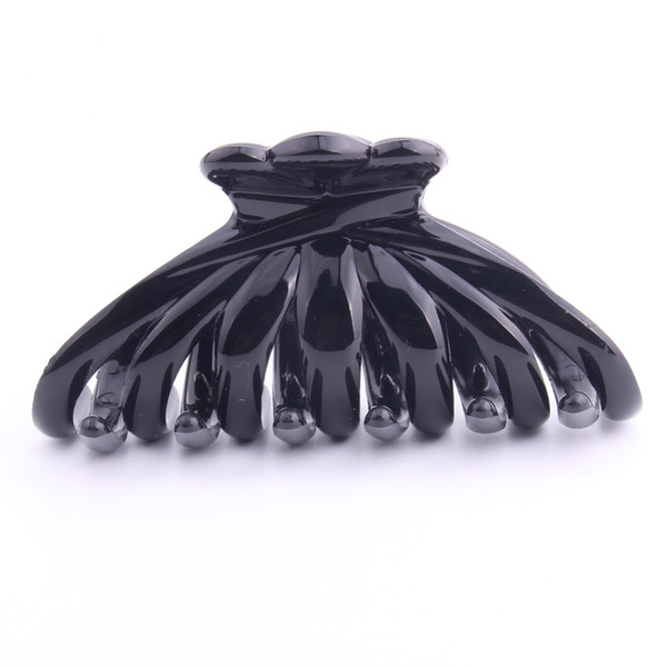 2018 Newest Hairdress For Women Quality Black Plastic Hair Claw Tines Crab For Hair Simple Shower Hair Clips Beauty Beauty Tools