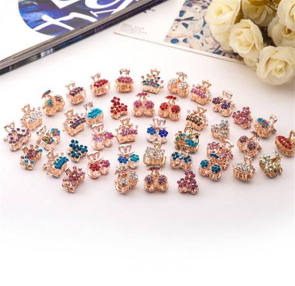 60pcs Beauty Women Fashion Hair Clip Crystal Rhinestone Barrette Hairpin Headband hair accessories