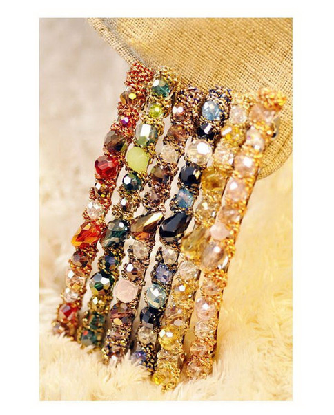 Free shipping Women's Filled multicolor Crystal Pearl Barrettes Clamp Hair Clip Hairpin Headwear Accessories Jewelry