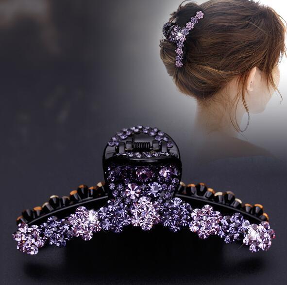 Large Clamps Luxury Full Swarovski Crystal Rhinestone Bling Bling big Hair Claw Mother Day Valentine Gift Grace Jewerly DHL