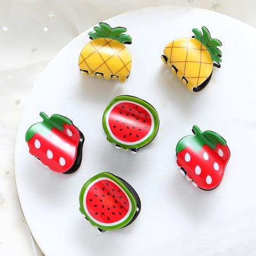 Lovely Kids Hair Claw Hair Clips Barrette Clamp Mini Cartoon Fruit Shape Hair Crab Make UP Ornaments Accessories Hairpin