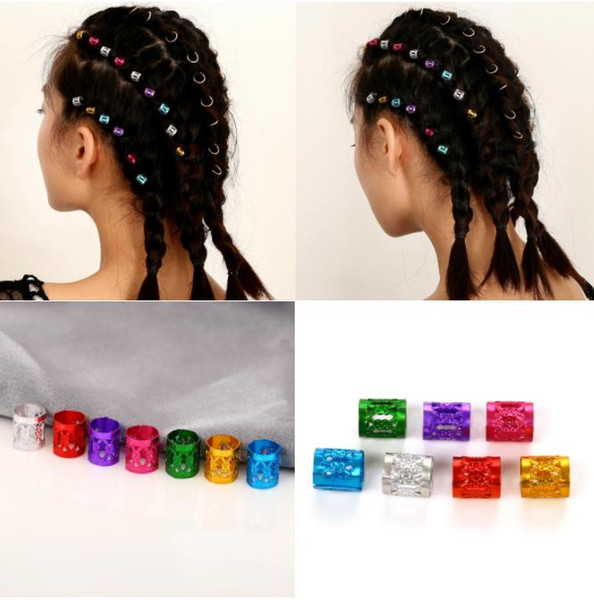 adjustable hair braid dread dreadlock Beads cuff clip Micro Ring Bead DIY Hairstyling Accessories