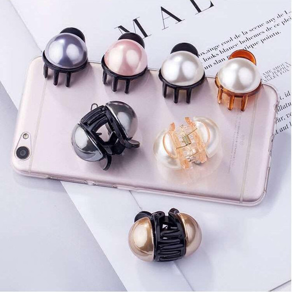 2018 Hot sale women hair clamps girl pearl hair jewelry 7 colors for ladies free shipping