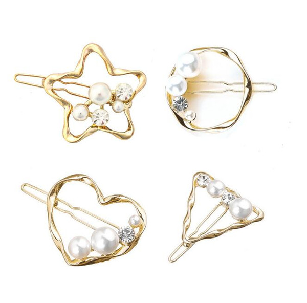 2019 Latest Fashion Ins Style Pearl Hair Barrette Hair Clips Hair Clip Barrette Jewelry Nickle Free